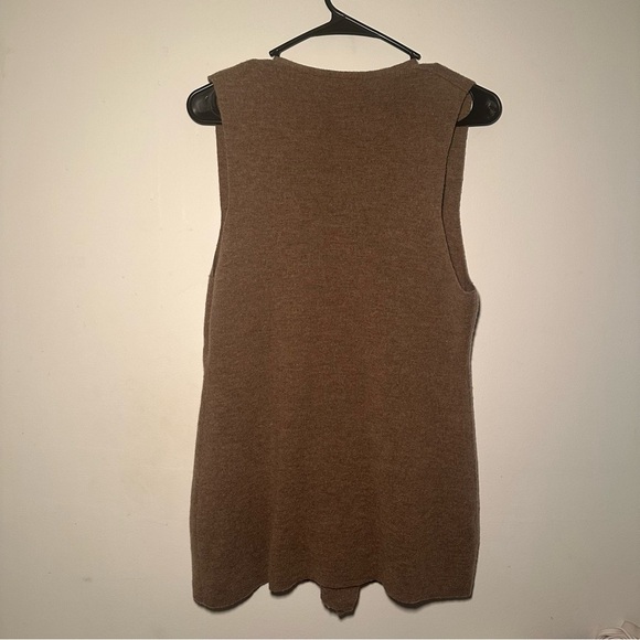 Ann Taylor 100% Merino Wool Soft Classic Open Front Drape Cardigan Vest Size M - Picture 4 of 4